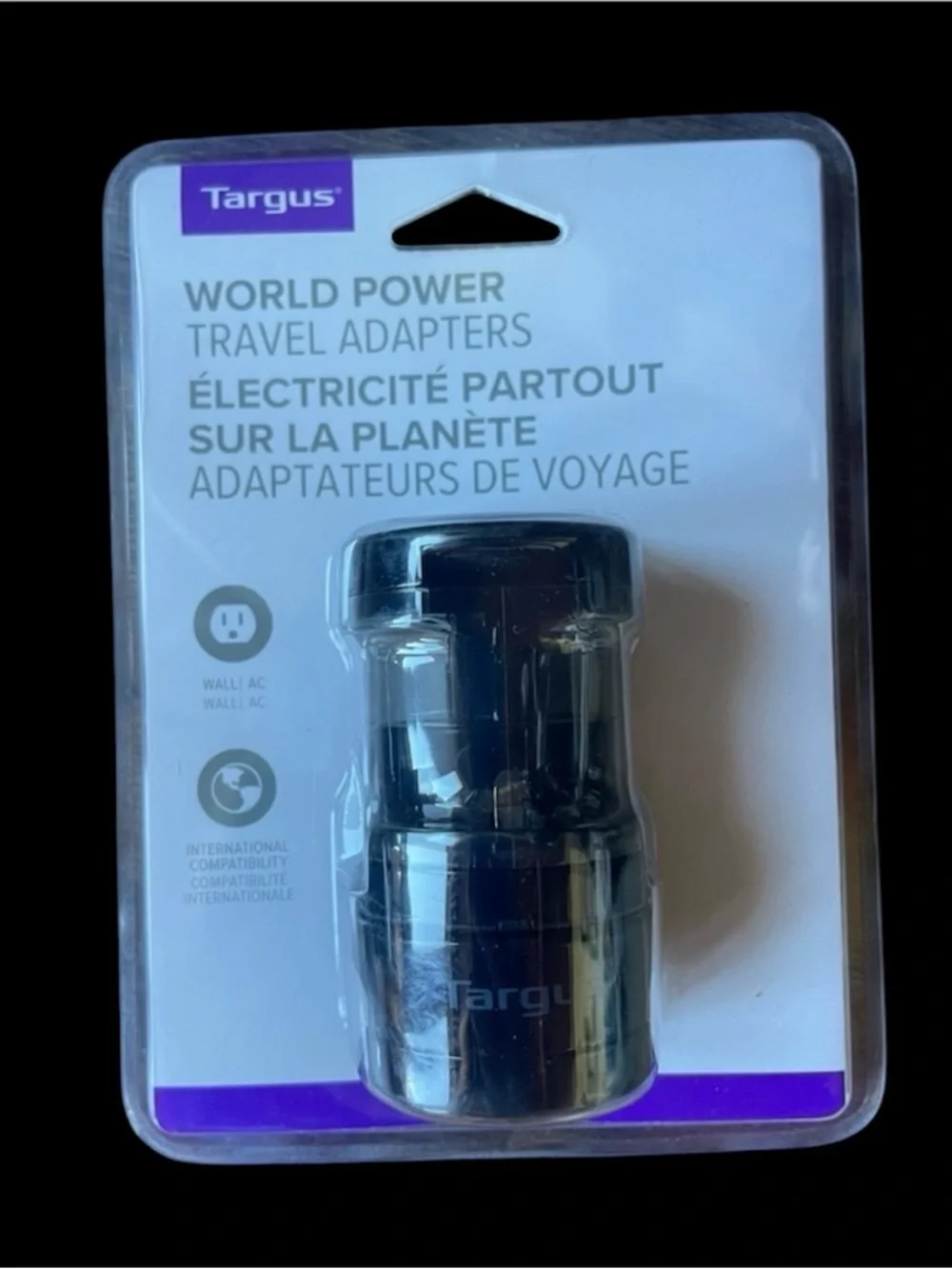 NWT Original Packaging Targus Universal World Travel Adapter Black One Size